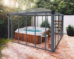 Ledro 12'x12' Enclosed Gazebo w/Screen Doors by Palram-Canopia