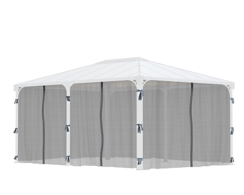 Martinique 12'x16'/Milano 10'x14' Gazebo Netting Set by Palram-Canopia