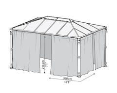 Palermo/Milano/Martinique Gazebo Curtain Set by Palram-Canopia
