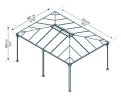 Martinique 12'x16' Gazebo Kit by Palram-Canopia