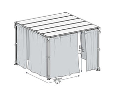 Palermo/Milano/Martinique Gazebo Netting Set by Palram-Canopia