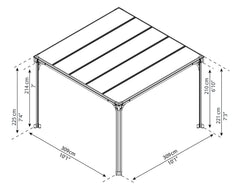 Milano 10'x10' Gazebo Kit by Palram-Canopia
