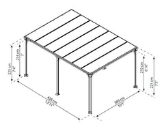 Milano 10'x14' Gazebo Kit by Palram-Canopia