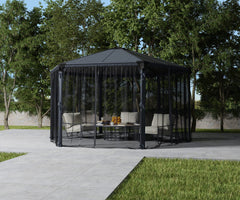 Roma 12'x14'/Monaco 13'x15' Gazebo Netting Set by Palram-Canopia