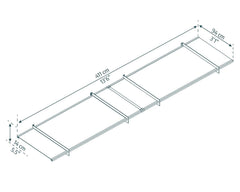 Nancy 14'x3' 4100 Awning - Gray/Clear by Palram-Canopia