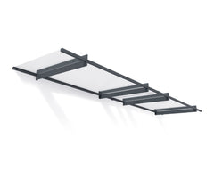 Nancy 14'x3' 4100 Awning - Gray/Clear by Palram-Canopia