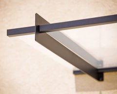 Nancy 14'x3' 4100 Awning - Gray/Clear by Palram-Canopia