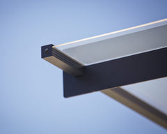 Nancy 14'x3' 4100 Awning - Gray/Clear by Palram-Canopia