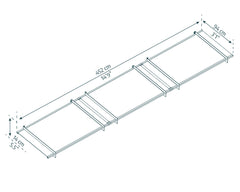Nancy 15'x3' Awning 4500 - Gray/Clear by Palram-Canopia