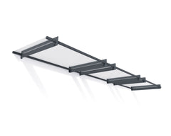 Nancy 15'x3' Awning 4500 - Gray/Clear by Palram-Canopia