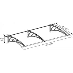 Neo 8x3 2360 Awning - Gray/Diffused Clear by Palram-Canopia