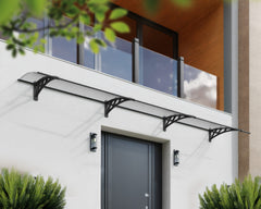 Neo 4050 13x3 Awning - Gray/Diffused Clear by Palram-Canopia