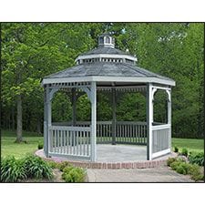 Octagon Double Roof Gazebo Vinyl - My Store