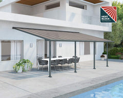 Olympia 10'x24' Patio Cover White/Gray by Palram-Canopia
