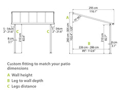 Olympia 10'x30' Patio Cover White/Gray by Palram-Canopia