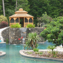 Pressure-Treated Wood Octagon Gazebo Kit By Atlantic Outdoors