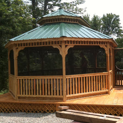 Pressure-Treated Wood Octagon Gazebo Kit By Atlantic Outdoors