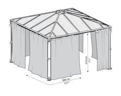 Palermo/Milano/Martinique Gazebo Netting Set by Palram-Canopia