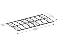 Bordeaux 15x5 4460 Awning - White/Diffused Clear by Palram-Canopia