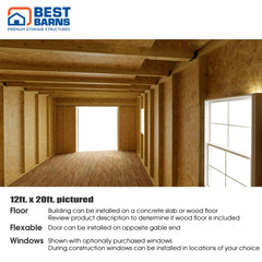 Planner's Paradise Shed Kit Series 12x16'-20'-24' By Best Barns