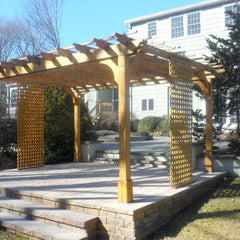 Pressure-Treated Wood Cozy Retreat Pergola Kit By Atlantic Outdoors