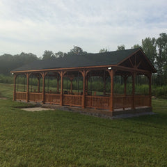 Pressure-Treated Wood Pavilion Kit By Atlantic Outdoors
