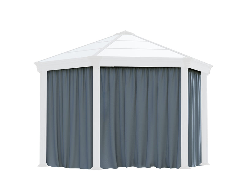 Roma 12'x14'/Monaco 13'x15' Gazebo Curtain Set by Palram-Canopia