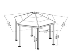 Roma 12'x14' Gazebo Kit by Palram-Canopia