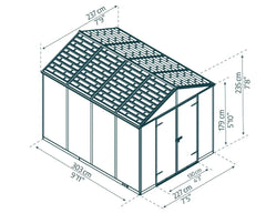 Rubicon 8' x 10' Shed With Floor by Palram-Canopia