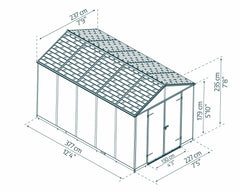 Rubicon 8' x 12' Shed With Floor by Palram-Canopia