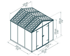 Rubicon 8' x 8' Shed With Floor by Palram-Canopia