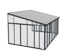 SanRemo 13'x14' Wall-Mounted Solarium-Gray by Palram-Canopia