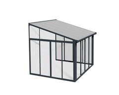 SanRemo 10'x10' Wall-Mounted Solarium-Gray by Palram-Canopia