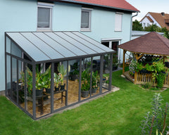 SanRemo 10'x14' Wall-Mounted Solarium-Gray by Palram-Canopia
