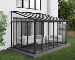 SanRemo 10'x14' Wall-Mounted Solarium-Gray by Palram-Canopia