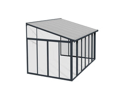 SanRemo 10'x14' Wall-Mounted Solarium-Gray by Palram-Canopia