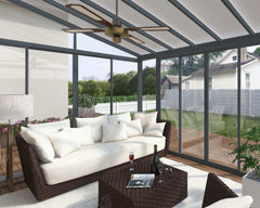 SanRemo 10'x14' Wall-Mounted Solarium-Gray by Palram-Canopia
