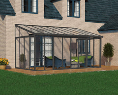 SanRemo 10'x18' Wall-Mounted Solarium by Palram-Canopia