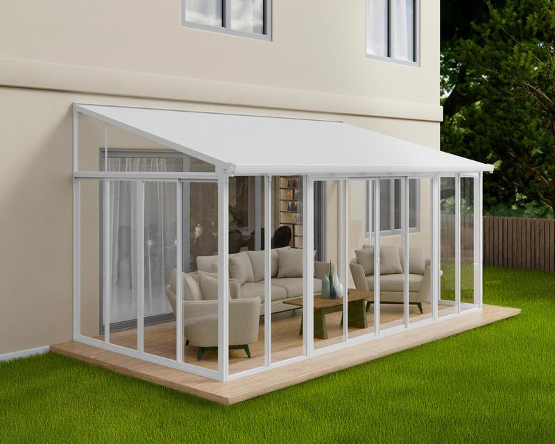 SanRemo 10'x18' Wall-Mounted Solarium by Palram-Canopia
