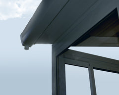 SanRemo 10'x10' Wall-Mounted Solarium-Gray by Palram-Canopia