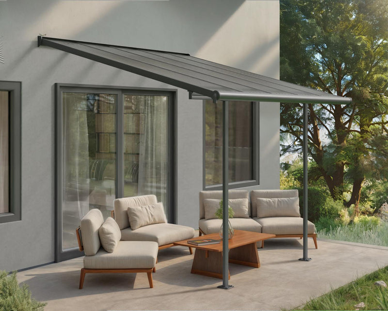 Sierra 10'x10' Patio Cover-Gray by Palram-Canopia