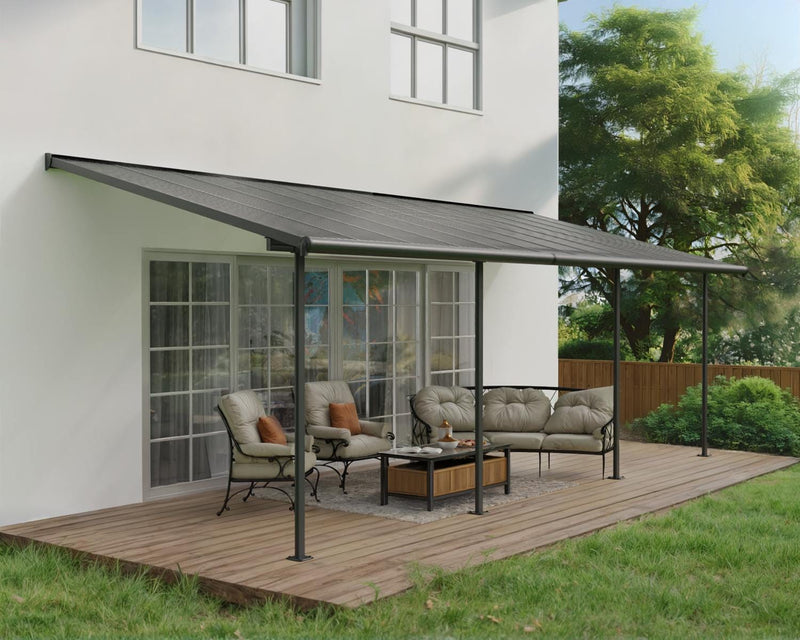 Sierra 10'x24' Patio Cover-Gray by Palram-Canopia