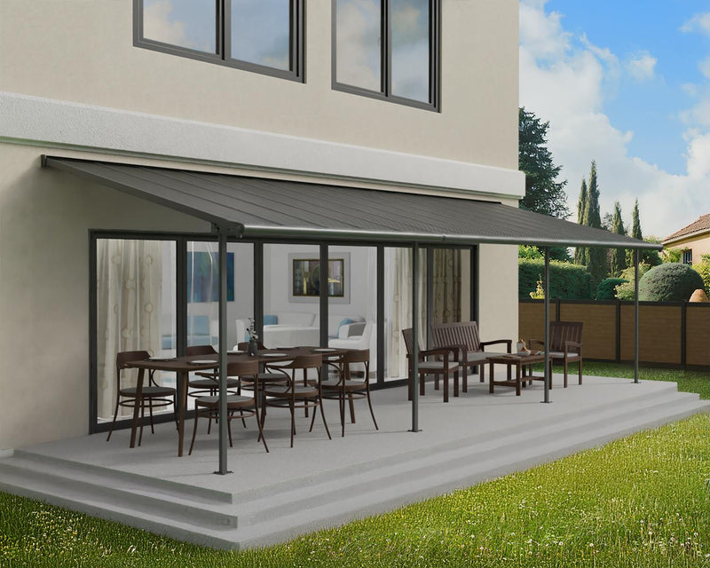 Sierra 10'x30' Patio Cover-Gray by Palram-Canopia