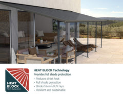 Sierra 7.5'x22.5' Patio Cover White/Gray by Palram-Canopia