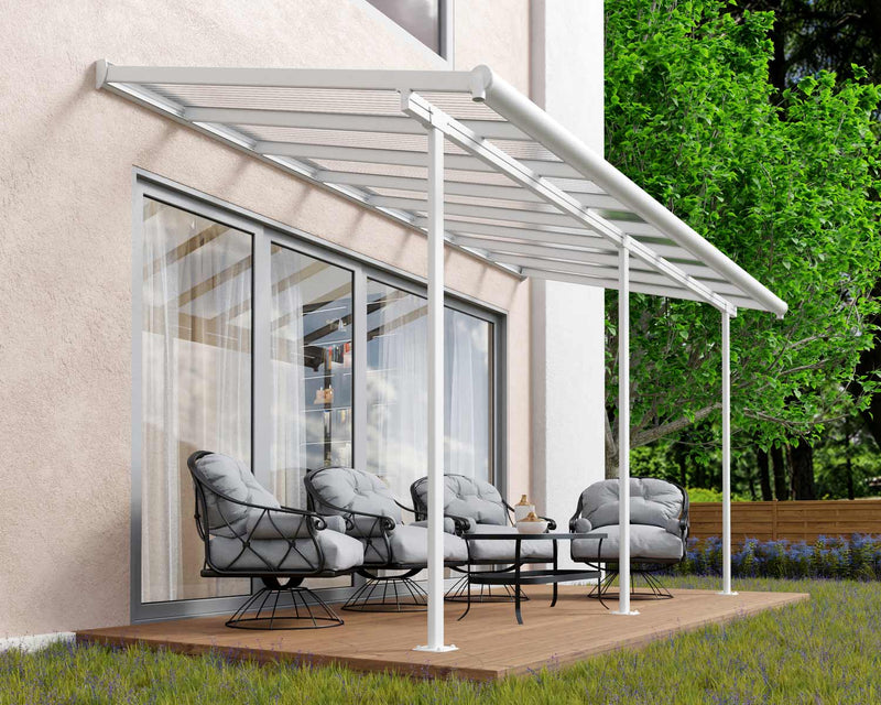 Sierra 7.5'x15' Patio Cover White/Gray by Palram-Canopia