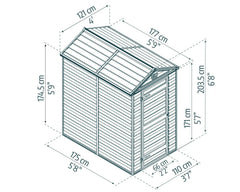 Skylight 4' x 6' Shed With Floor by Palram-Canopia