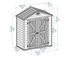 Skylight 6' x 3' Shed With Floor by Palram-Canopia