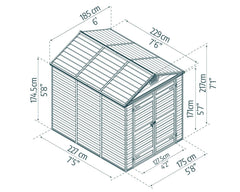 Skylight 6' x 8' Shed With Floor by Palram-Canopia