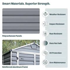 Skylight 4' x 6' Shed With Floor by Palram-Canopia
