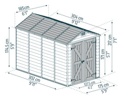 Skylight 6' x 10' Shed With Floor by Palram-Canopia